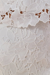 Aisling | White Lace Midi-Skirt